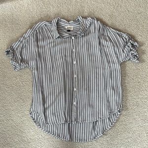 Stripped Button Up short sleeve